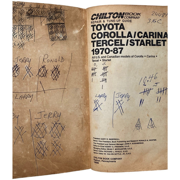 Chilton Toyota Corolla Carina Tercel Starlet 1970-1987 Repair Garage Manual 7036 - Picture 3 of 10
